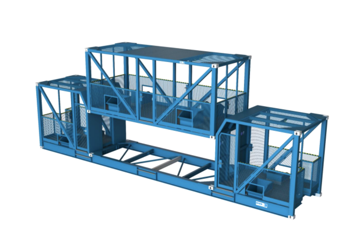 Modularer Wartungskorb mit 20- und 40-Fuß-Einheit für Lascharbeiten