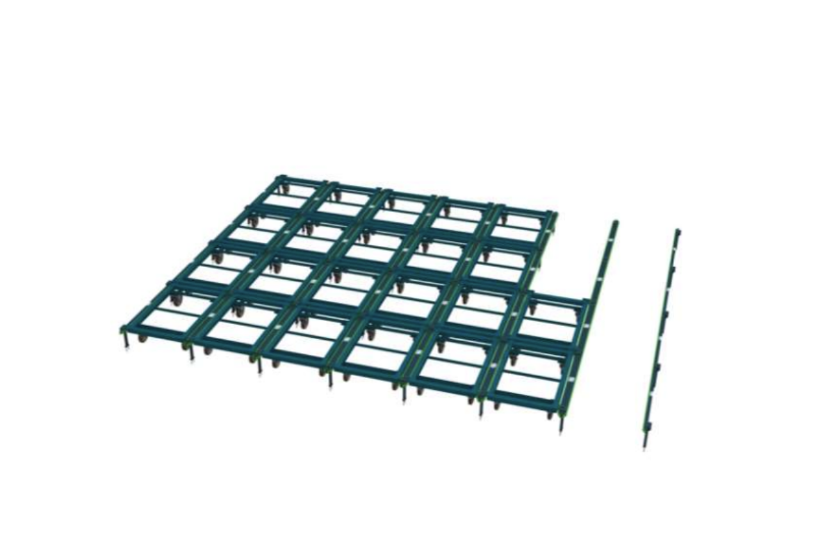 Seitlich geführte Trolleys in modularen Führungsschienen