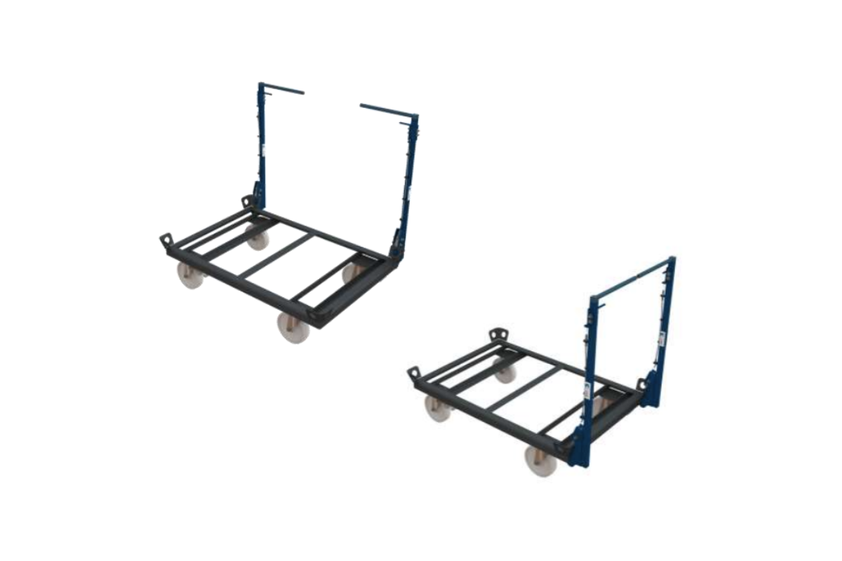 Trolleyhandlingsdevice mit montierten Bügelgriffen