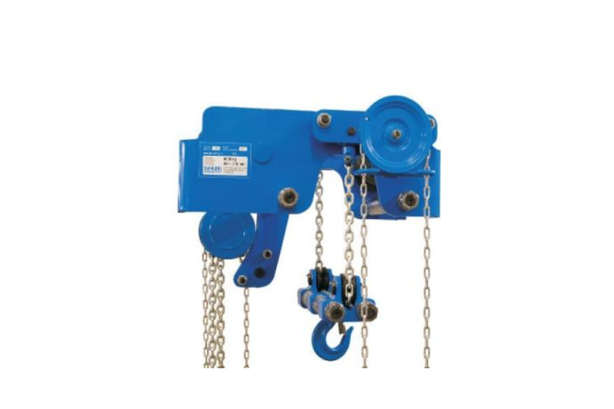 Kompakter Kettenzug mit Haspelfahrwerk